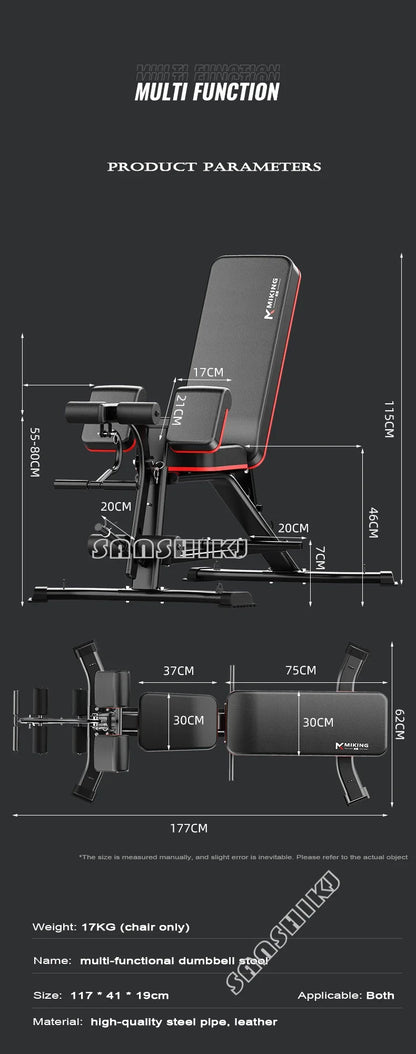 Multi-Function Weightlifting Bench – Adjustable Home Gym Fitness Bench