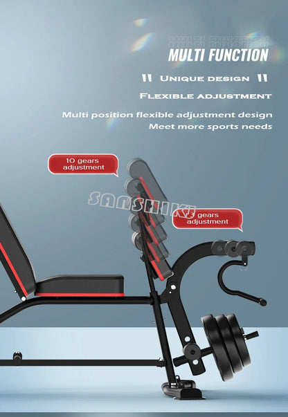 Multi-Function Weightlifting Bench – Adjustable Home Gym Fitness Bench